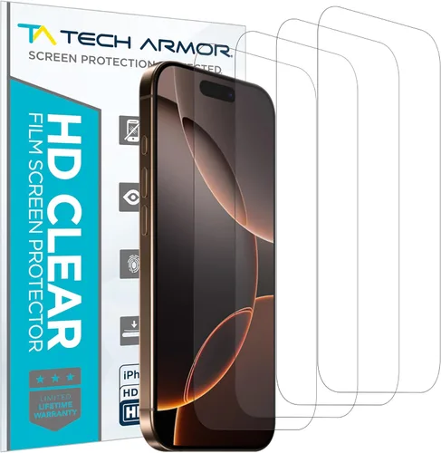 Miniatura 5 de Tech Armor Protector de pantalla de película transparente HD diseñado para Apple iPhone 12 Pro Max de 6.7 pulgadas, paquete de 4 unidades 2020