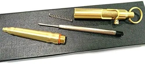 Miniatura 8 de Bolígrafo de bolsillo EDC de latón macizo con llavero