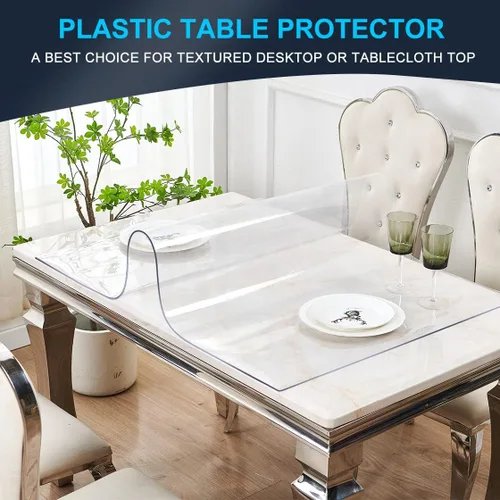 Miniatura 2 de Funda protectora de escritorio pequeña de 12 x 28 pulgadas, protector de mesa de escritura, protector de vinilo transparente de 0.059 in de grosor