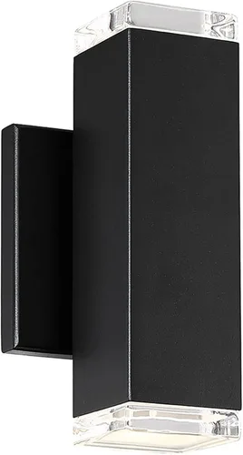 Miniatura 6 de WAC Lighting dweLED, bloque 1 luz LED interior y exterior luz de pared 3000K en negro