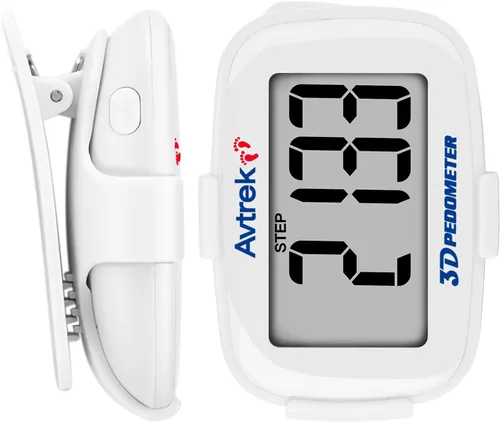 Miniatura 11 de AVTREK Contador de pasos 3D con clip con retroiluminación LED, podómetro de bolsillo para caminar actividades al aire libre, rastreador de fitness