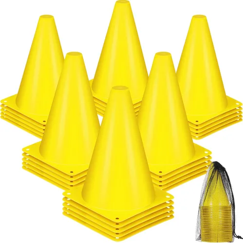 Miniatura 7 de Syhood - Paquete de 30 conos de tráfico de plástico de 7 pulgadas para entrenamiento deportivo, agilidad, mini conos para fútbol, patinaje, fútbol
