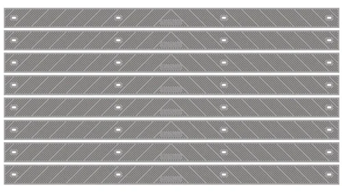 GripStrips Tiras Antideslizantes - Paquete de 8, Gris - Tiras Antideslizantes para Exteriores Amigables con Descalzos y Mascotas - Tiras de Tracción