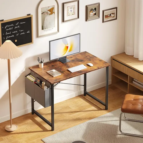 Miniatura 2 de NEWBULIG Escritorio de Computadora de 40 Pulgadas, Escritorios de Oficina en Casa para Dormitorio, Escritura, Juegos, Mesa de Trabajo y Estudio