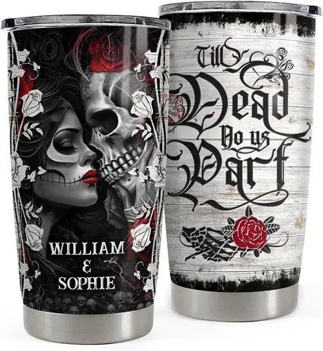 Miniatura 10 de SANDJEST Vaso personalizado de gato negro con texto en inglés «Just A Girls Who Loves Cat», vasos de 20 onzas y 30 onzas con tapa, regalo