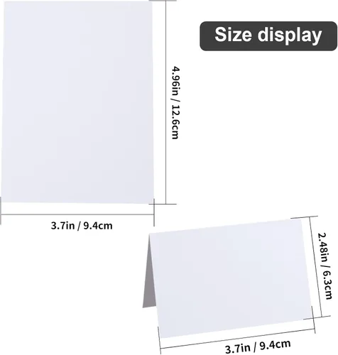 Miniatura 2 de Tarjetas de lugar para la configuración de la mesa - 50 piezas de tarjetas de lugar blancas en blanco para bodas, tiendas de nombre, tarjetas