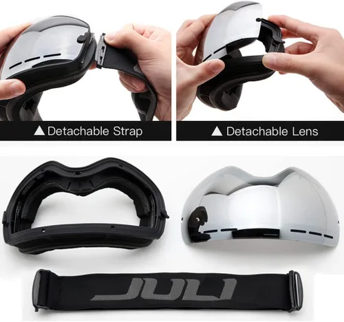 Miniatura 5 de JULI Gafas de esquí, gafas de snowboard para deportes de nieve de invierno con lente antivaho BNC