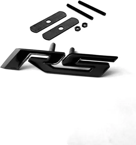 Yoaoo 1 unidad, emblema RS OEM negro mate, insignia de rejilla 3D, logotipo de metal compatible con Zl1 1LE, accesorios negro mate