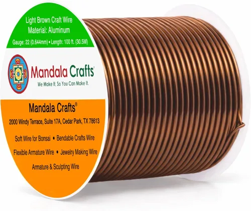 Miniatura 138 de Mandala Crafts - Alambre de aluminio anodizado de 8 calibre para hacer joyas - 9.75 m de alambre flexible negro colorido - Flexible para bonsái