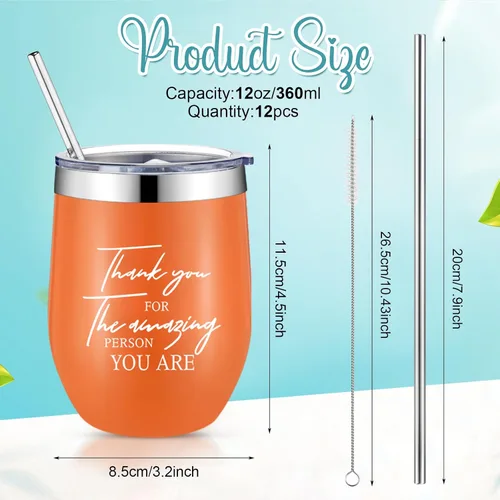 Miniatura 2 de Norme 12 piezas de regalo de agradecimiento para mujeres, hombres, empleados, regalo de agradecimiento con texto en inglés "May You Be Proud", vaso