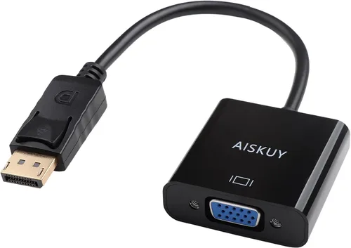 Adaptador Displayport a VGA, puerto de pantalla (DP) macho a VGA hembra convertidor para computadora de escritorio portátil proyector monitor HDTV