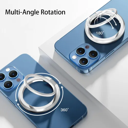 Miniatura 4 de Soporte magnético para teléfono celular MagSafe, agarre magnético para teléfono, anillo de teléfono con soporte ajustable para iPhone 15/14/13/12