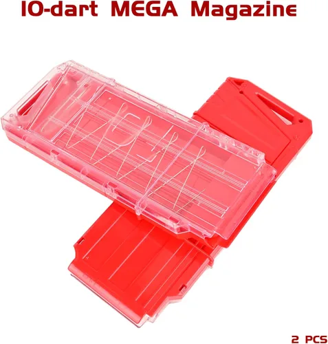 Miniatura 2 de Clips de revista, paquete de 2 cargadores de clip de dardos de recarga rápida de 10 dardos para Nerf Centurion y Motostryke Mega