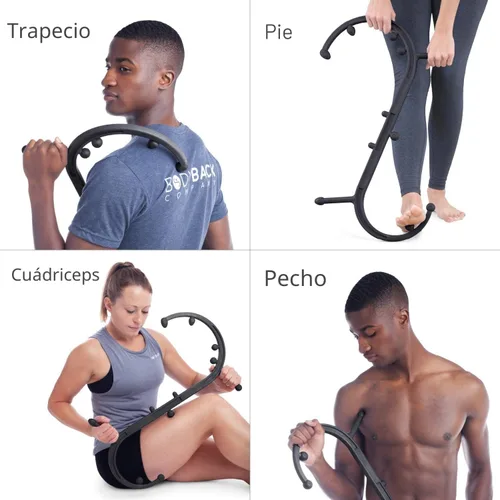 Miniatura 3 de Herramienta para automasaje Body Back Company, terapia de punto de activación, Negro, 1