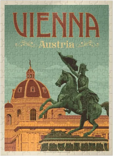 Miniatura 7 de MyPuzzle Austria: Viena, póster vintage, rompecabezas de 100 piezas para adultos