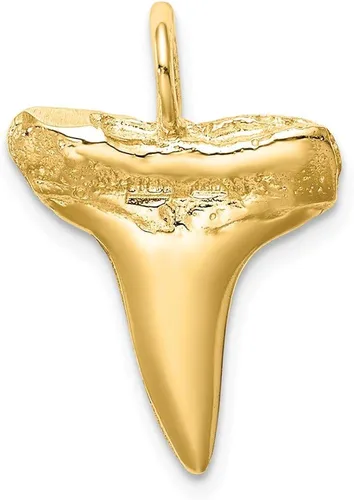 Miniatura 4 de Colgante de oro amarillo macizo de 14 quilates con diente de tiburón para hombre