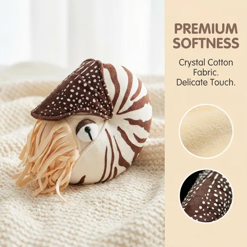 Miniatura 2 de Nautilus - Animal de peluche realista de Nautilus, juguete realista de Nautilus de 8 pulgadas, peluche suave de criaturas marinas modelo Nautilus