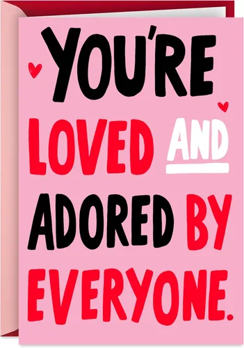 Hallmark Shoebox - Tarjeta divertida para el día de San Valentín (Loved & Adored Like a Puppy) para adolescentes, amigos, cónyuge, novio, novia