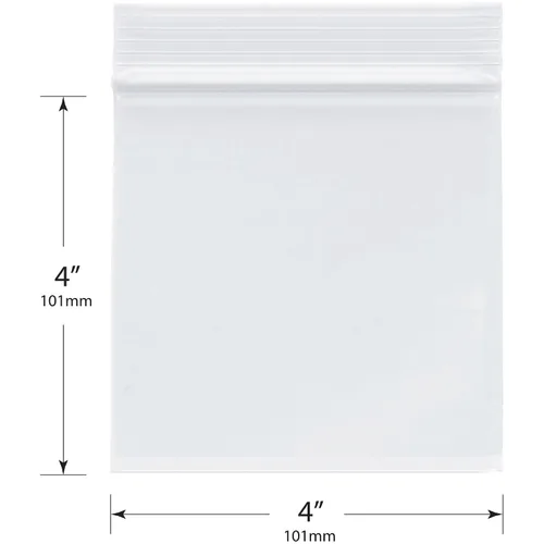Miniatura 3 de plymor 4" x 4," 4 mil Heavy Duty Plástico Reclosable Bolsas de cierre