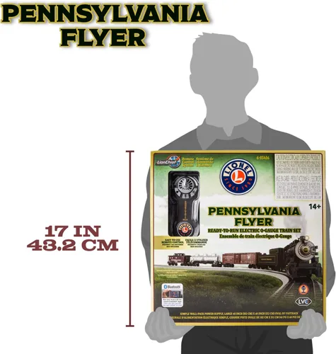 Miniatura 4 de Lionel Pennsylvania Flyer Tren eléctrico de escala O con Bluetooth 5.0 y control remoto