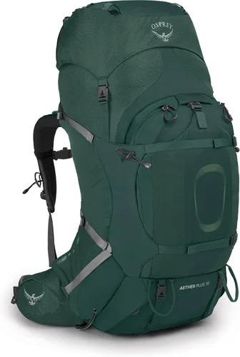 Osprey Aether Plus 70 - Mochila de mochilero para hombre, verde Axo, S/M