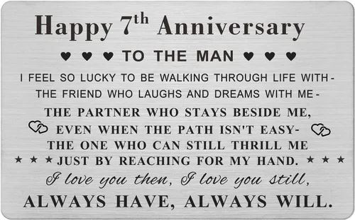 Miniatura 14 de Emideary Tarjeta de felicitación de 4º aniversario para marido y hombre – Tarjeta de 4 años de aniversario de boda para él, esposo