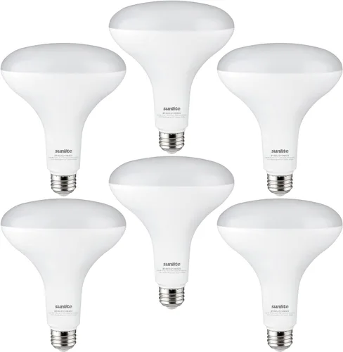 Sunlite 41191 Bombilla LED BR40 empotrable, 14 W (equivalente a 85 W), 1060 lúmenes, base media (E26), regulable, inundación, certificación UL, 6500