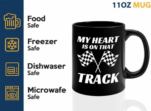 Miniatura 3 de Taza de café Racer de 11 onzas, color negro, On That Track - Fuel Speed Racer Car Guys Circuit Automotriz Racing Boy Regalos para él, papá, hombres