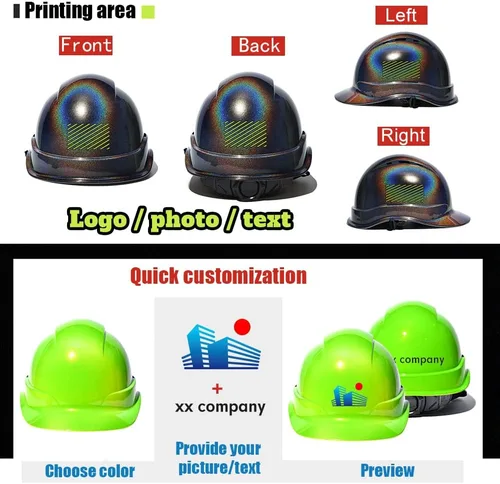 Miniatura 2 de Casco de seguridad con logotipo personalizable, protector para la cabeza, para trabajo al aire libre (naranja (nuevo estándar))