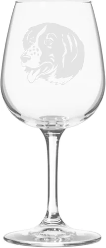 Miniatura 498 de Copa de vino de 12.75 onzas con diseño de perro grabado