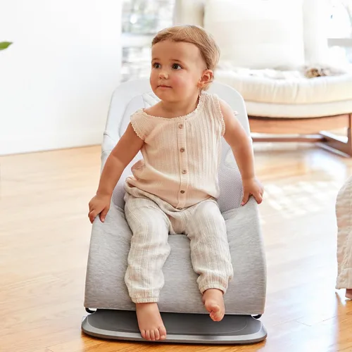 Miniatura 8 de Ergobaby Evolve 3 en 1 Bouncer, Asiento de bebé ajustable de múltiples posiciones, se adapta desde recién nacido hasta niño pequeño, Gris claro