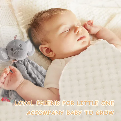 Miniatura 2 de iAOVUEBY Regalos de baby shower, regalos de bebé, juego de regalo de Navidad para recién nacidos, manta de bebé esencial de elefante, sonajero