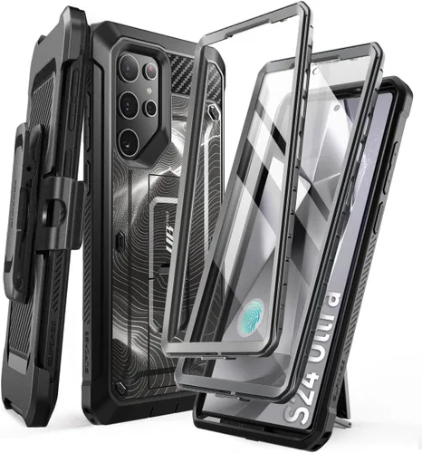 Miniatura 11 de SUPCASE Funda para Samsung Galaxy S24 Ultra con soporte, [Unicorn Beetle Pro] [2 marcos frontales]
