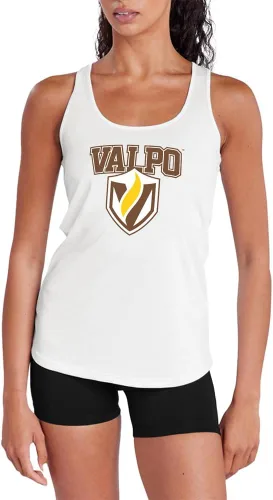 Miniatura 316 de Camiseta deportiva sin mangas oficial de NCAA Collegiate para mujer, con espalda cruzada, colección con logotipo primario