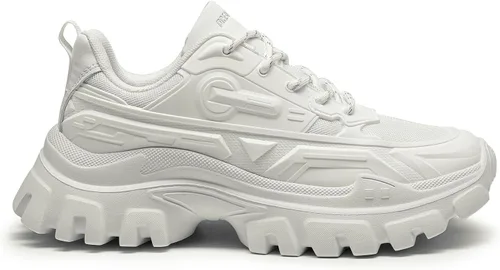 Miniatura 3 de DREAM PAIRS Zapatos deportivos gruesos de moda para mujer, con plataforma y cordones cómodos