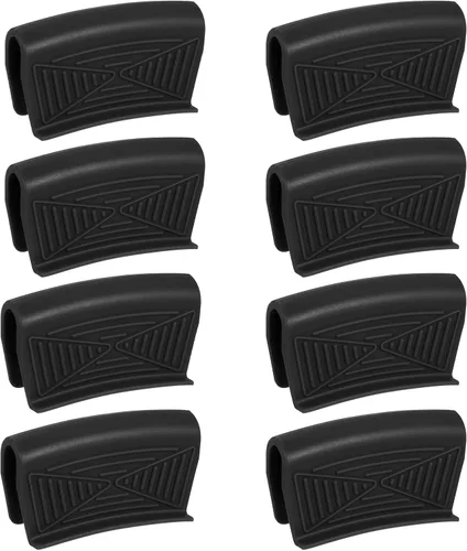 Miniatura 6 de uxcell 2 piezas de asistencia de silicona para mango de sartén caliente, fundas para mango de sartén caliente, funda resistente al calor, cubierta