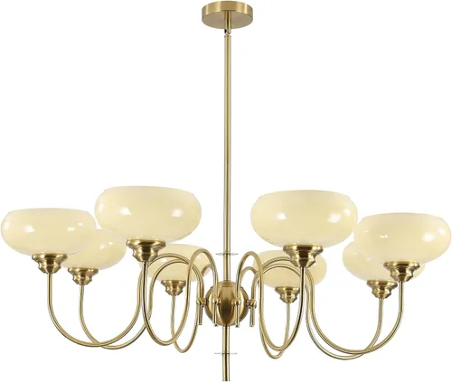 Miniatura 14 de BOKT Candelabro Francés de Oro y Blanco Moderno de 3 Luces para Comedor Sobre Mesa Candelabros Vintage para Vestíbulo Ajustables
