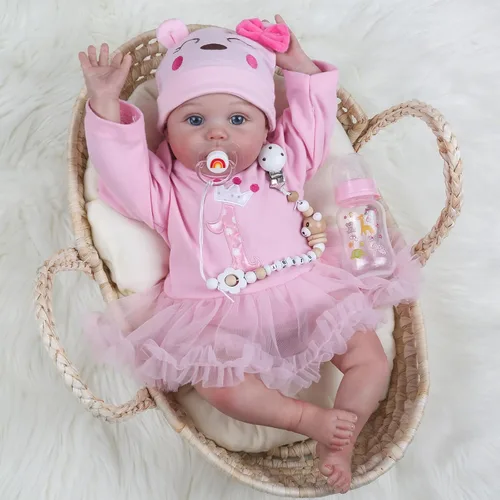 Miniatura 2 de CHAREX Muñecas Reborn de bebés recién nacidos realistas - Muñeca de bebé recién nacida realista de 20 pulgadas, cuerpo suave, muñecas de bebé