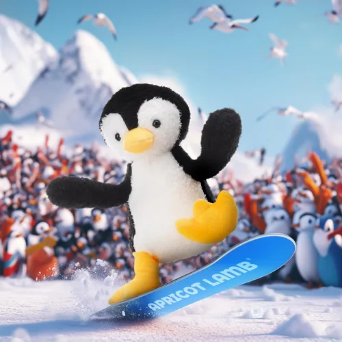 Miniatura 3 de Apricot Lamb Antarctic Toys Peluche de pingüino de terciopelo suave, perfecto para niños (pingüino de terciopelo, 8.5 pulgadas)
