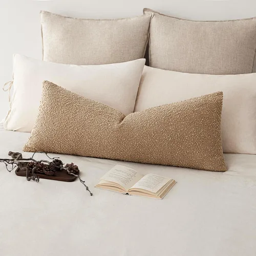 Miniatura 91 de Foindtower Fundas de almohada decorativas con textura de boucle, fundas de almohada sólidas, neutrales, suaves y acogedoras para silla, sofá