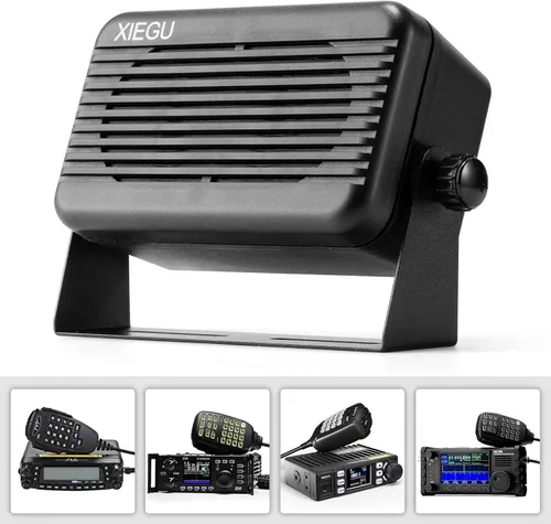 Miniatura 4 de Xiegu GY03 - Altavoz externo rectangular de 0.138 in con sonido estéreo para radio CB/móvil/jamón, transceptores HF, compatible con Xiegu X6100 G1M