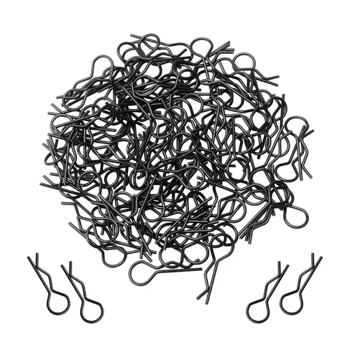 100 piezas de clips de cuerpo RC universales Springy R Pines para todos los coches de carretera a escala 1/8 en carretera Buggy Rock Crawler Truck