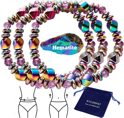 Miniatura 10 de Pulsera magnética curativa – Pulsera de hematita ajustable para drenaje linfático, artritis, alivio de la ansiedad, reducción de hinchazón y pérdida