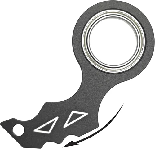 Miniatura 11 de YIPUKIYI Llavero Giratorio Anillo de Dedo Llave Cadena Giratorio Anillo de Dedo Tipo Juguete para Hombres, Mujeres y Niños (Negro)