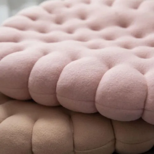 Miniatura 2 de Almohada ovalada de 20 x 16 pulgadas, cojín de suelo grueso, cojín decorativo de tatami de galleta de albaricoque, decoración de felpa