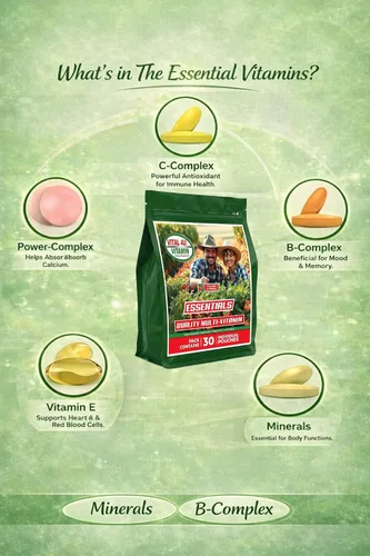 Miniatura 6 de VITAL 4U® Vitamin Essentials - Multivitamínico diario para hombres y mujeres, apoyo inmunológico, fórmula multimineral, 30 porciones