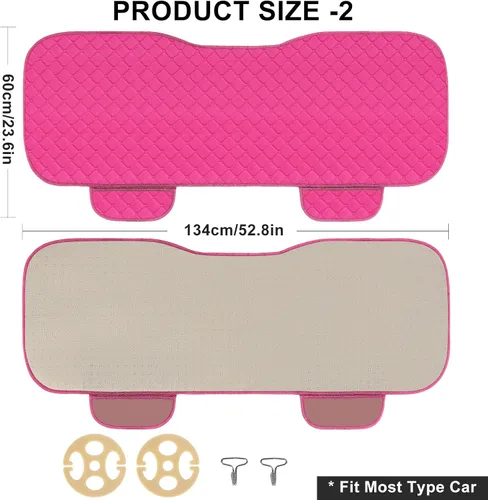 Miniatura 4 de surpassme - Fundas de asiento delantero y trasero de automóvil, universales, accesorios de automóvil, fundas con bolsillos de almacenamiento