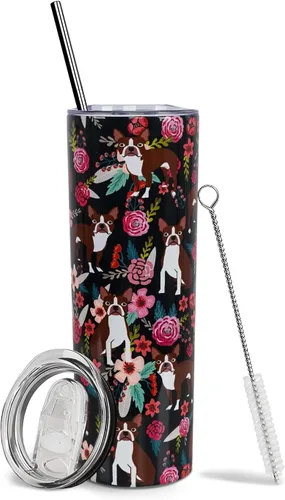 Miniatura 18 de Dachshund - Vaso de viaje aislado de acero inoxidable de 20 onzas con asa y pajilla, regalo para mujer, para el Día de la Madre, a prueba de fugas