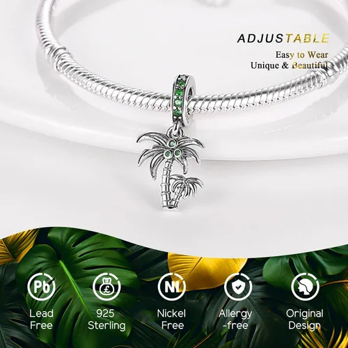 Miniatura 6 de NUJIFFY Abalorios de plata de ley 925 para pulseras y collares, pulseras solares con dije de estrella de mar y estrella, conchas de estrella de mar