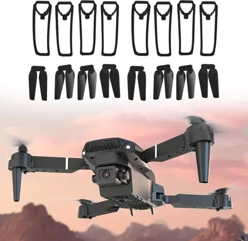 Miniatura 3 de Simhoa Hélices Piezas de repuesto de alta resistencia con protectores de hélice Drone Accesorios para E88Pro E88, 2